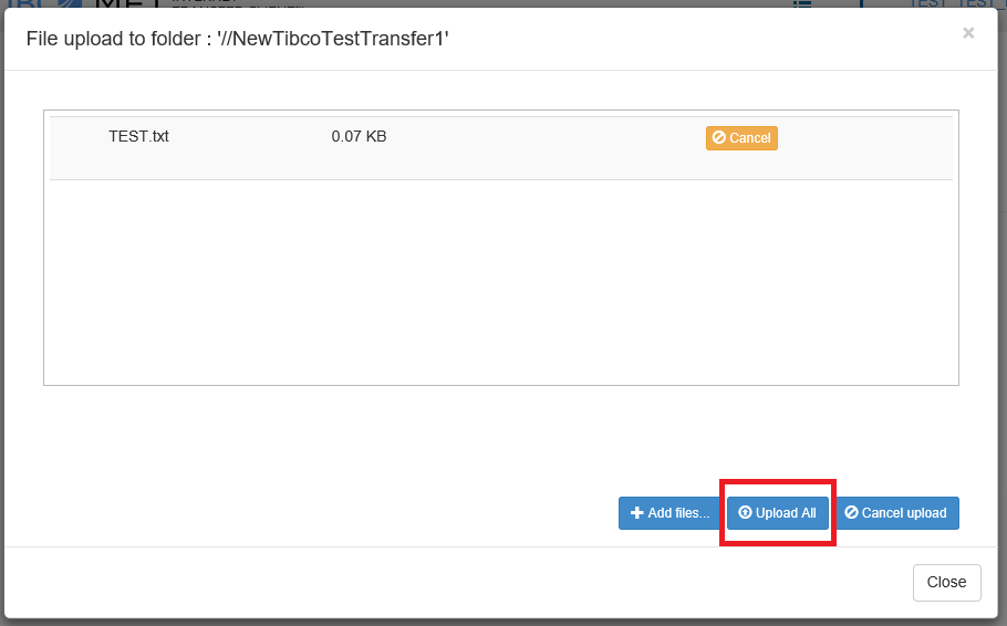 SEFT file upload - upload all
