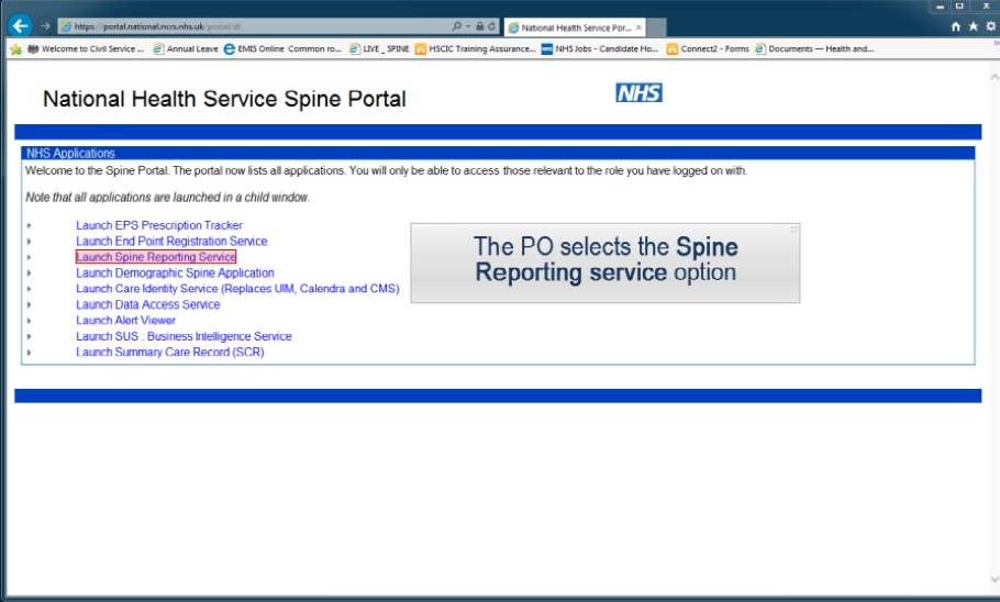 Spine portal page