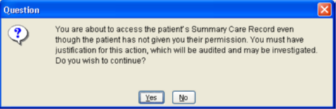 Access for legal reasons