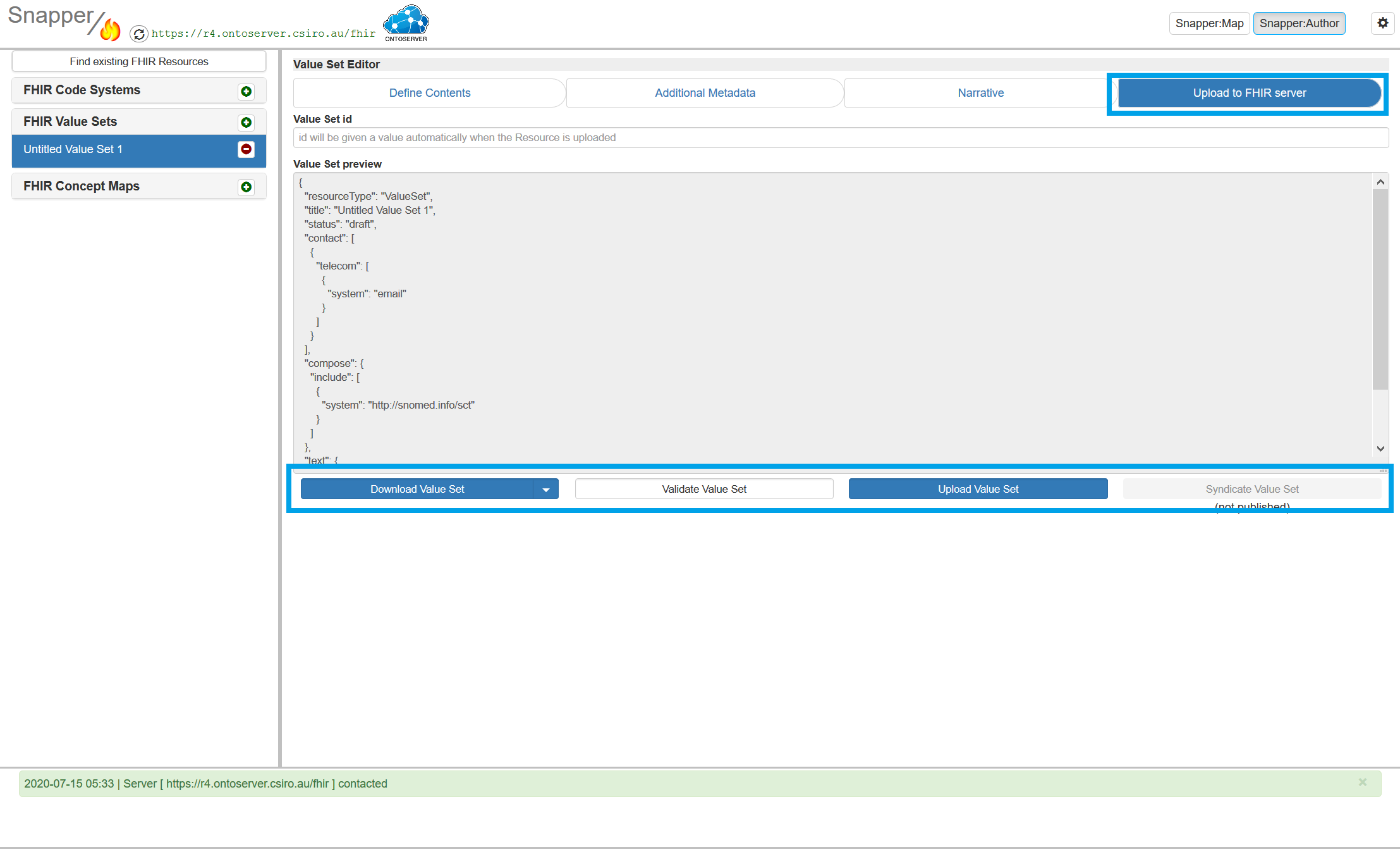 upload code system screen.