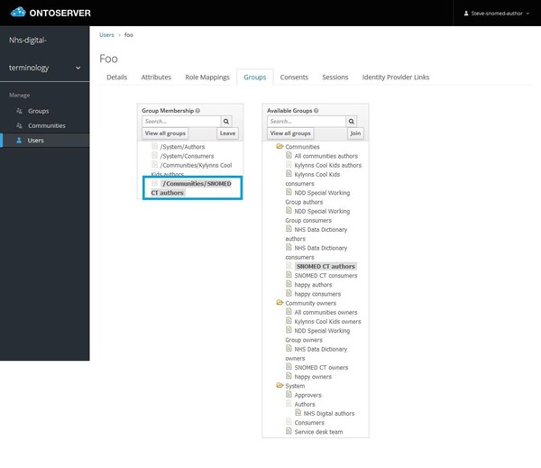 Administration console - group membership search