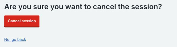 Final Cancel the session prompt