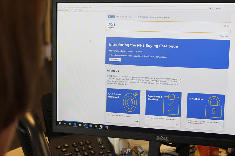 A computer screen showing the GP Futures Catalogue
