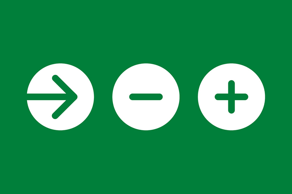 NHS icons for action link and expander controls