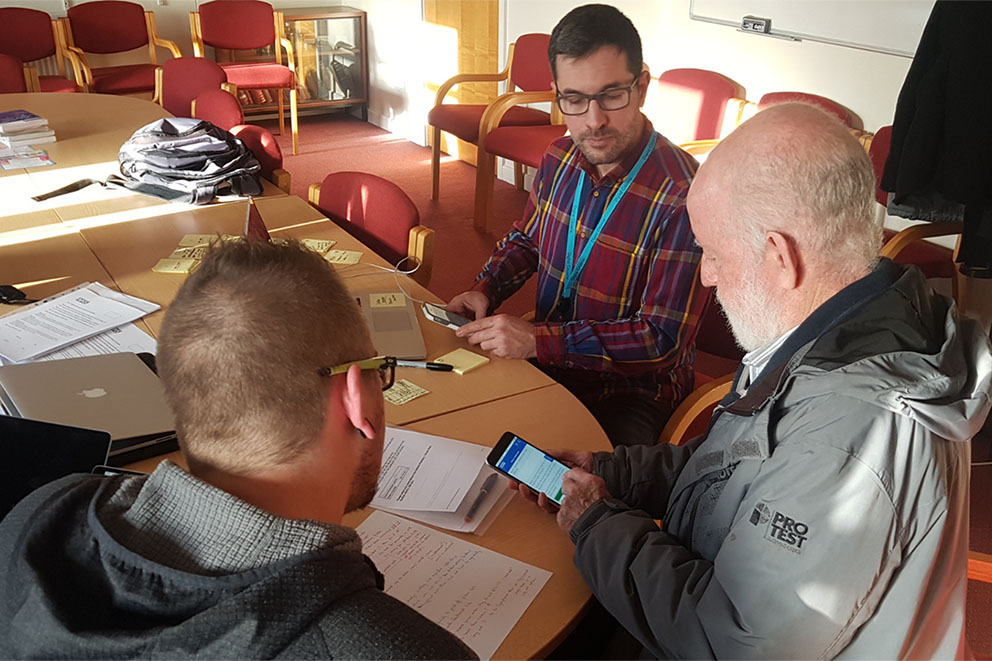 Researchers speak to patients about the NHS App during its development