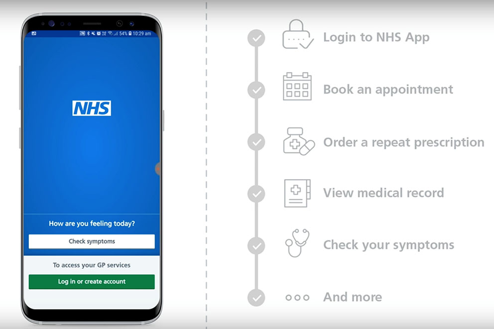 A guide to the features of the NHS App