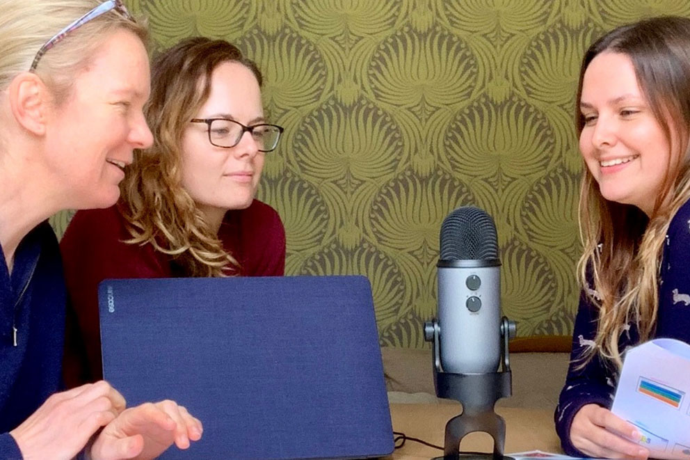 Specialist Gastroenterology Community Dietetic team recording their latest webinar