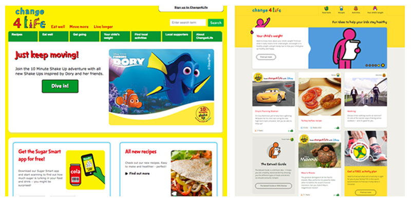 Change4Life website image