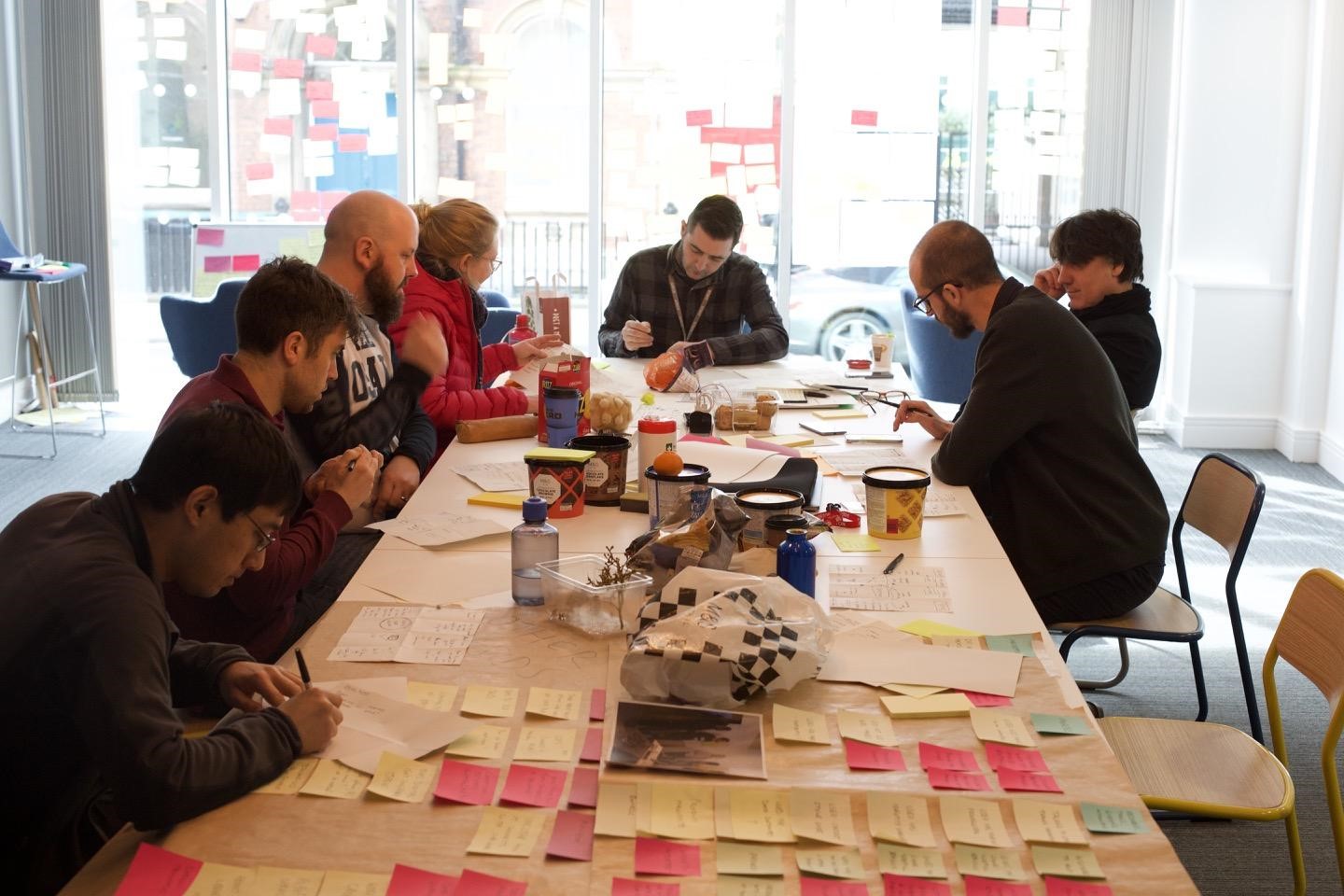 Standards team sketching in their design sprint