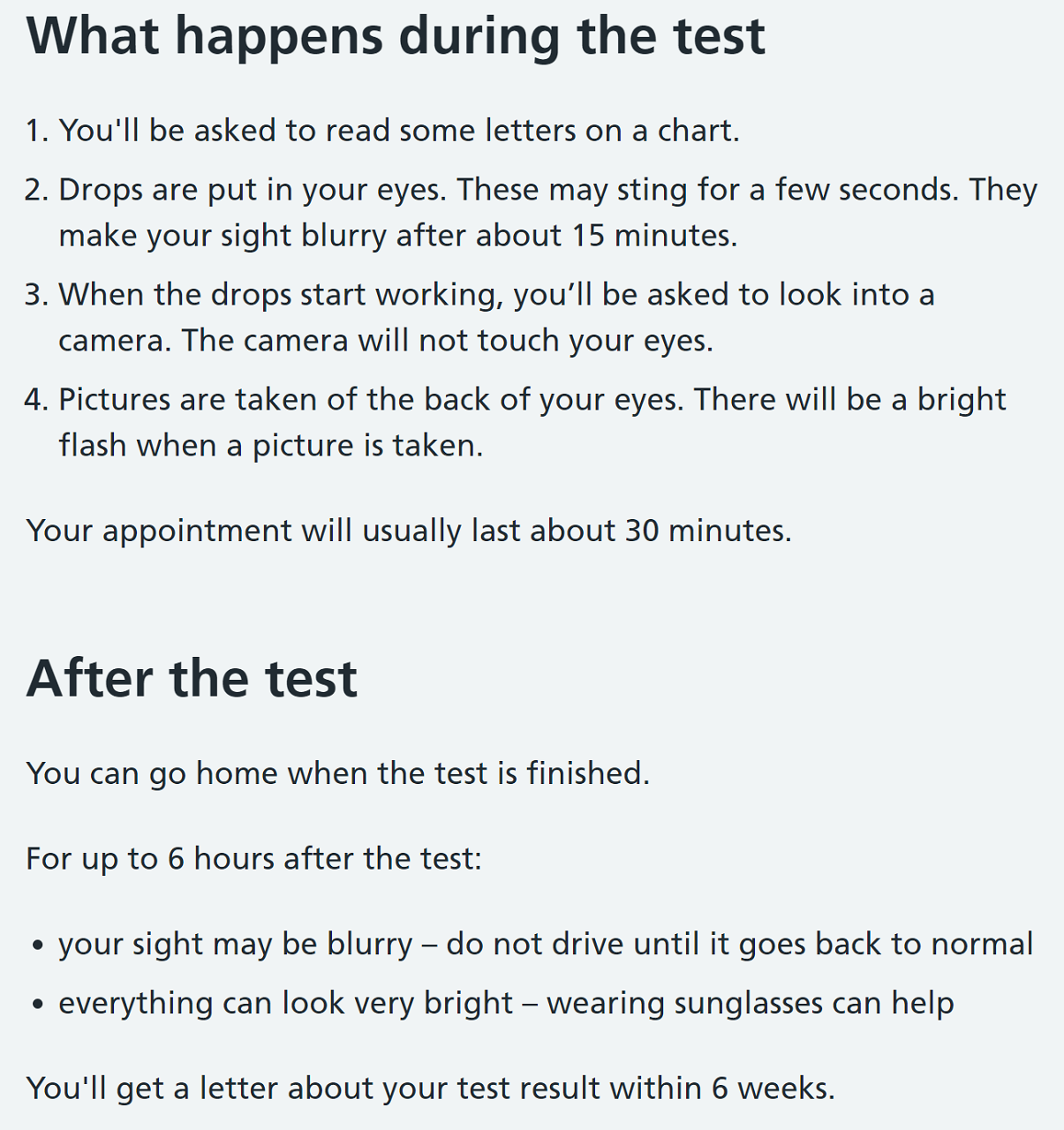 Revamped diabetic eye screening content