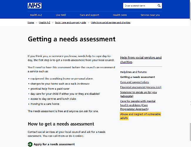 New content for social care on NHS.UK